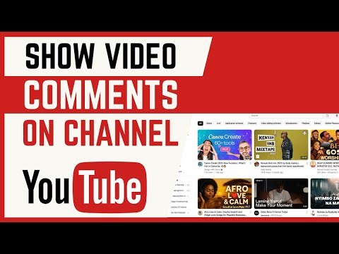 How To Show Comments On Videos In YouTube Channel