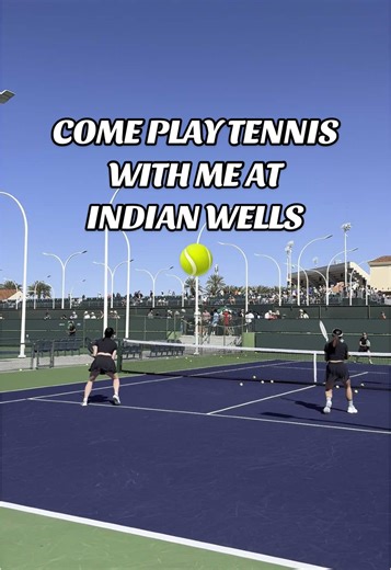 PLAYING AT INDIAN WELLS 🎾🥲 a dream I didn’t know I had #tennis #tennistiktok #indianwells #indianwellstennisgarden #tennistraining #palmspringstennis #tennispractice #fila #filaglobal #filatennis #tenniscoaching #latennis