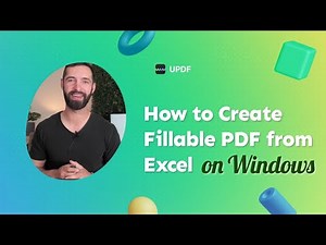How to Create Fillable PDF from Excel on Windows