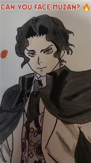 🔥 Muzan Kibutsuji in White Suit | Demon Slayer Fan Art #shorts