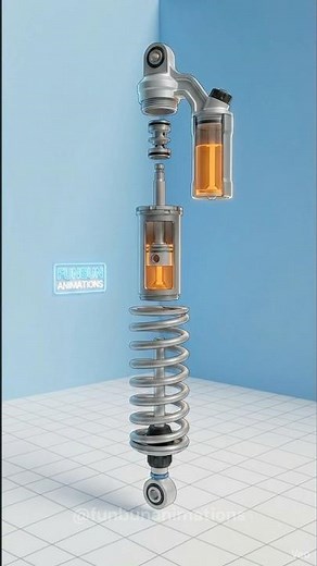 How a Shock Absorber Actually Works | Damper System Explained in 15 Seconds #shockabsorber