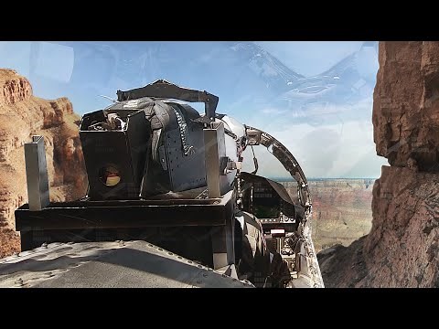 US F-15 Pilots Extreme Low Pass Flight Through Narrow Canyons