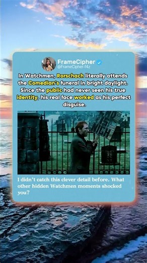 Rorschach’s Genius Disguise At The Funeral ⚰️ #Watchmen #MovieFacts