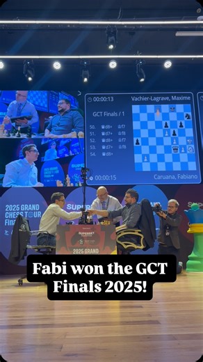 Fabiano Caruana drew the last blitz game and won the Grand Chess Tour Finals 2025! Congratulations!🎊🎉 | Grand Chess Tour