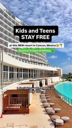 All Inclusive Outlet | Travel Deals on Instagram: "KIDS AND TEENS STAY FREE 👨‍👩‍👧‍👦✨ at this all-inclusive resort in Cancun, Mexico! 🌴🌊 And this is deal #6 of our 12 Days of Giftmas 🎁❄️ - just comment “6” and we’ll shoot you a DM so you can get this booked ASAP ⏰📩 You’d be staying at AVA Resort Cancun, a resort where every single room has an ocean view 🌅😍 There’s also: ✨ A kids club 💦 Waterpark 🥃 Speakeasy & whiskey lounge 🍽️ 17 bars & restaurants 💰 $200 RESORT CREDIT per room, per