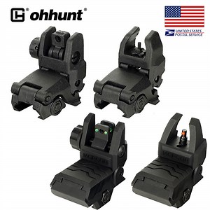 Ohhunt Model 4 AR 15 Tactical Flip Up Front Rear Sight Set Polymer Sights