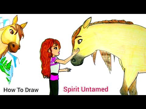 Spirit Untamed Movie 2021| How To Draw Spirit & Lucky From Spirit untamed DreamWorks Animation