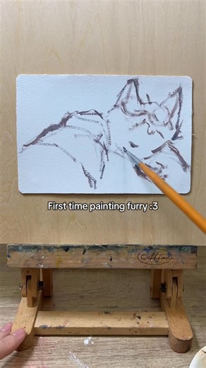 Your Uncle on Instagram: "A furry commission for bday #painting #fyp #furry"