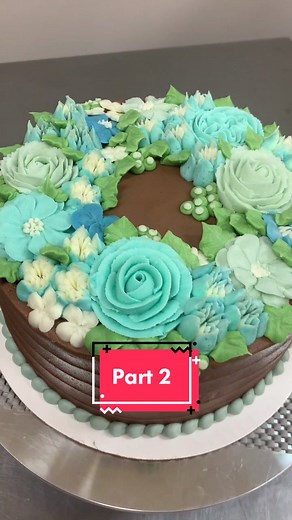 Floral Wreath Cake Tutorial: Part 2 | Bakery TikTok