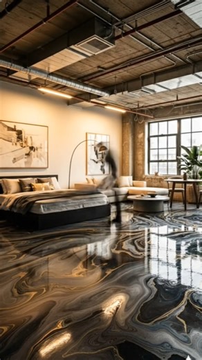 epoxy flooring master bedroom only $100 #viral #bestluxury #epoxy #shorts