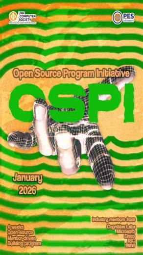 IEEE Computer Society PES University on Instagram: "🚀 IEEE OSPI: Open Source Program Initiative – Register Now! 🚀 Ready to stop the tutorial loops and build something that actually matters? OSPI is kicking off this January! Work on high-impact projects in domains like AI/ML, GenAI, Systems, Cybersecurity, and Vision & Spatial Intelligence. 🌟 Industry Mentor Panel: • Adithya SK — Founder @ Cognitive Lab | Researcher @ Microsoft • Akash Kamlesh — SDE @ Cisco • Anirudh Revanur — DIAT Pune | Ex L