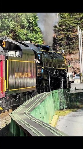 Fall Excursion Spectacular departure from Port Clinton. Reading & Northern #2102 #steamengine #train
