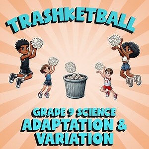 Adaptation & Variation TRASHKETBALL Science Game - No Prep Grade 9 Review