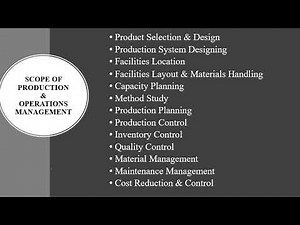 Operations Management: Module 1- Scope
