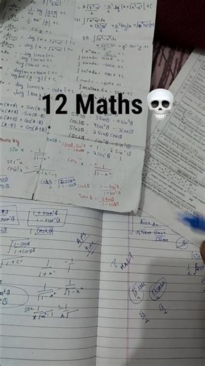 Day before class 12 Maths Board Examination 💀☠️