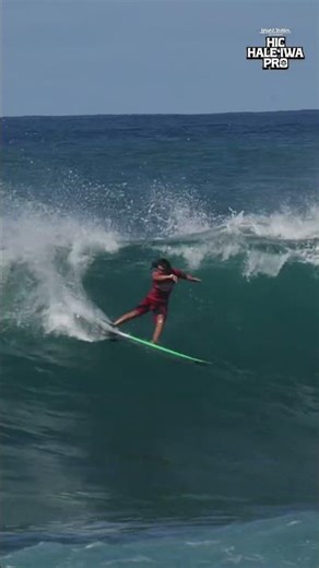 Nalu Deodato 🤝 HaleʻiwaThe HTA HIC Haleʻiwa Pro’s best performance of a 17.43 heat total!
