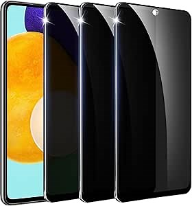 Amleute 【3+1 Pack】 Designed for Samsung Galaxy A52 5G Privacy Screen Protector,9H Tempered Glass,AntiSpy Film【Not Support Fingerprint Unlock】 Compatible with Samsung A52 5G