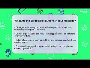 What Are the Biggest Hot Buttons in Your Marriage? | Marriage Counseling Network