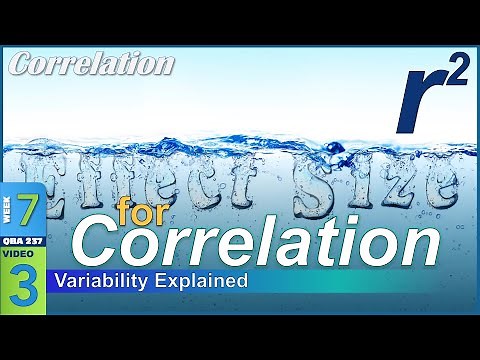 EFFECT Size for Correlation: Coefficient of Determination (7-3)