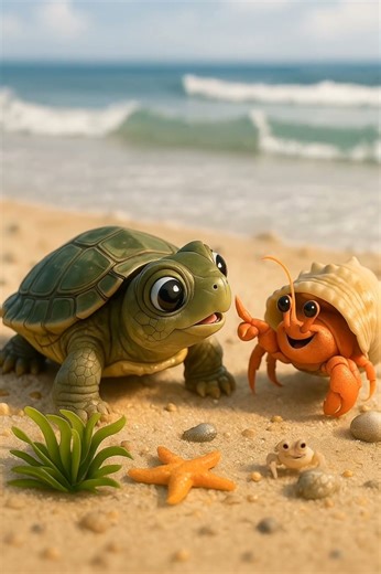 A travelogue of a baby turtle 🐢 #ai #turtle #story #animals