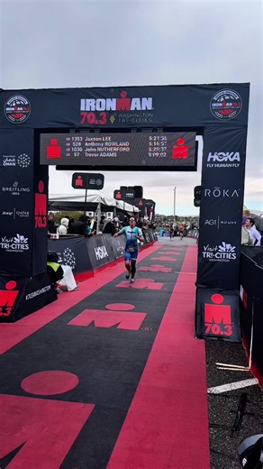 BIG energy at the Tri-Cities finish line today🏁🤩 #IM703Washington #AnythingIsPossible | IRONMAN Americas