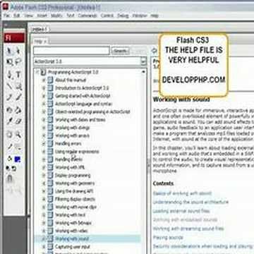 Flash CS3 Actionscript 3 Help File Video Tutorial