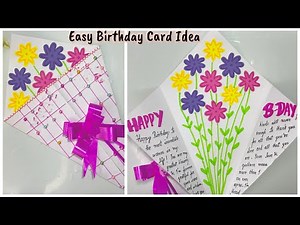 DIY Handmade Birthday Card For Grandmother | Birthday Card For a Mother | Easy Greeting Card Idea💡