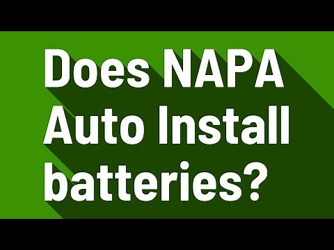 Does NAPA Auto Install batteries?