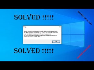 Solved - a java runtime environment must be available - eclipse