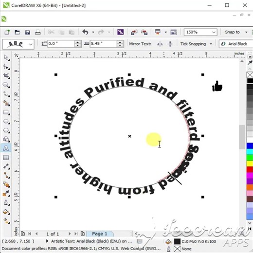 Coraldraw Curve Text Desgin Tips and Tools || Part-31|| #coraline #graphicdesign #coral