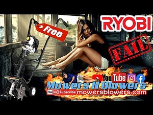 FREE RYOBI 31CC 410R GAS ROTOTILLER CULTIVATOR FUEL LINE PRIMER BULB INSTALLATION STUCK NEEDLE FAIL