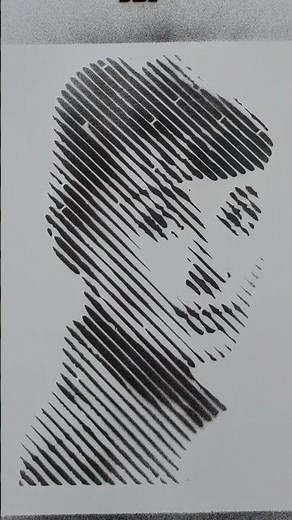 Audrey Halftone Stencil on Cricut