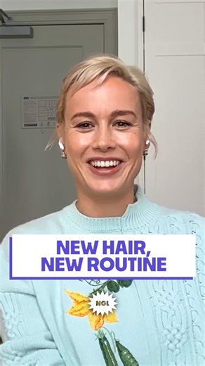 881K views · 6.1K reactions | Brie Larson's shorter hair, which she cut for a role in a play, means more time for skincare! | Not Gonna Lie with Kylie Kelce | Facebook