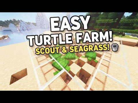 EASY Minecraft Turtle Farm!😀 (Scutes & Seagrass)#MinecraftTutorial #MinecraftFarm #