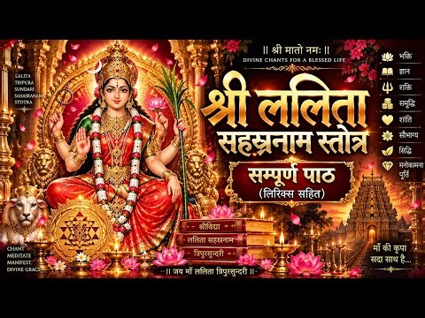 🌺 श्री ललिता सहस्रनाम स्तोत्र | सम्पूर्ण पाठ | Sri Lalitha Sahasranamam Full With Lyrics 🌺