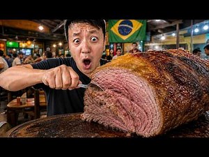 This BRAZILIAN STEAK is So Tender, They Cut It with a SPOON!