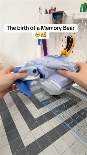 The “birth” of a Memory Bear is one of my favourite moments of the sewing process when making these bears 🥹🥰 #memorybears | Easy Sewing for Beginners