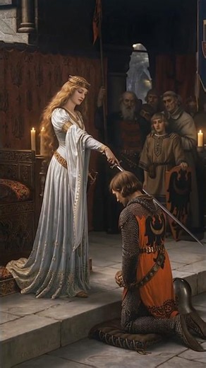 The Honor and Glory of The Accolade by Edmund Blair Leighton 🏰⚔️👑 #arthistory #artanimation