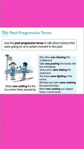 Learn “The past progressive tense”
