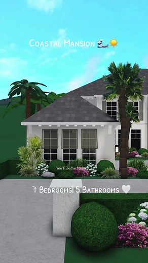 Coastal Mansion 🌊☀️🐚 | Realistic Houses Bloxburg