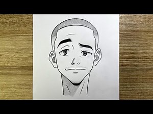 How to Draw a Manga Boy Face with Pencil | Easy Step by Step Drawing