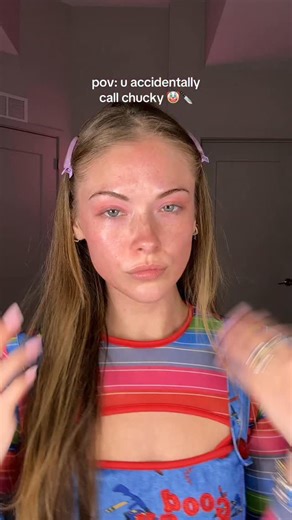 don’t play dolls with chucky .. 🔪🩸🧸 #chuckymakeup #halloweenmakeup #makeupinspo #trending | Kayla Ryan Socials