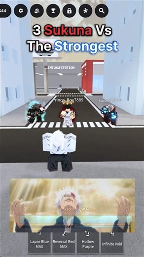 Gojo VS 3 Sukunas: The Ultimate JJK Showdown! #roblox #jujutsushenanigans #jjs #strongest