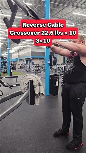 Week 33: Back Day Exercise 3: Reverse Cable Crossover 22.5 lbs × 10 3×10#exercise#workout