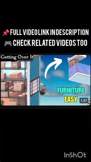 How to Do Furniture in Getting Over It (Easy Tutorial) #shorts #gettingoverit