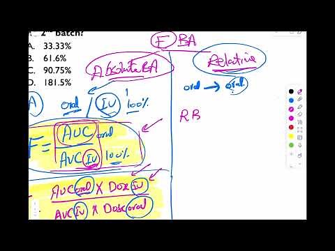 🔴 7- Some important Bioavailability & Pharmacokinetic calculations, Dr.Hazem Sayed