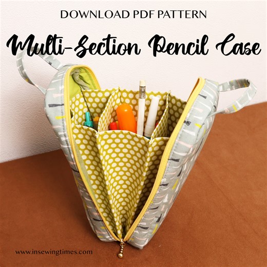 nancy Kwon | Hello everyone!!! Download Multi-Section Pencil Case PDF Sewing Pattern.... | Instagram