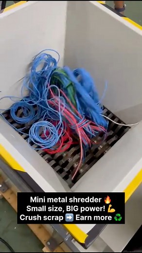 90K views · 372 reactions | Mini metal shredder machine in action — working superbly!  Watch this powerful scrap machine tear through metal with ease. Perfect for efficient recycling and scrap processing. #MetalShredder #ScrapMachine #RecyclingPower #MetalRecycling #ScrapBusiness #HeavyDutyMachine #ScrapBuyerUAE #MetalProcessing #ShredderMachine #ScrapWork | Scrap Buyer UAE | Facebook