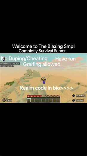 New realm join! #minecraft #realm #survival #minecraftrealm