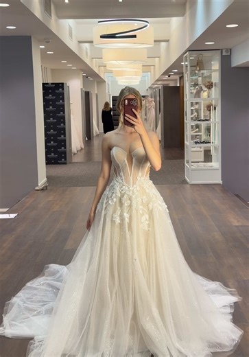 A dream come true in this stunning @Modeca dress. 🤍 Book your dream appointment now via the link in our bio. 💌 #2026bride #bridalera #bridetobe #verloofd #weddingdress